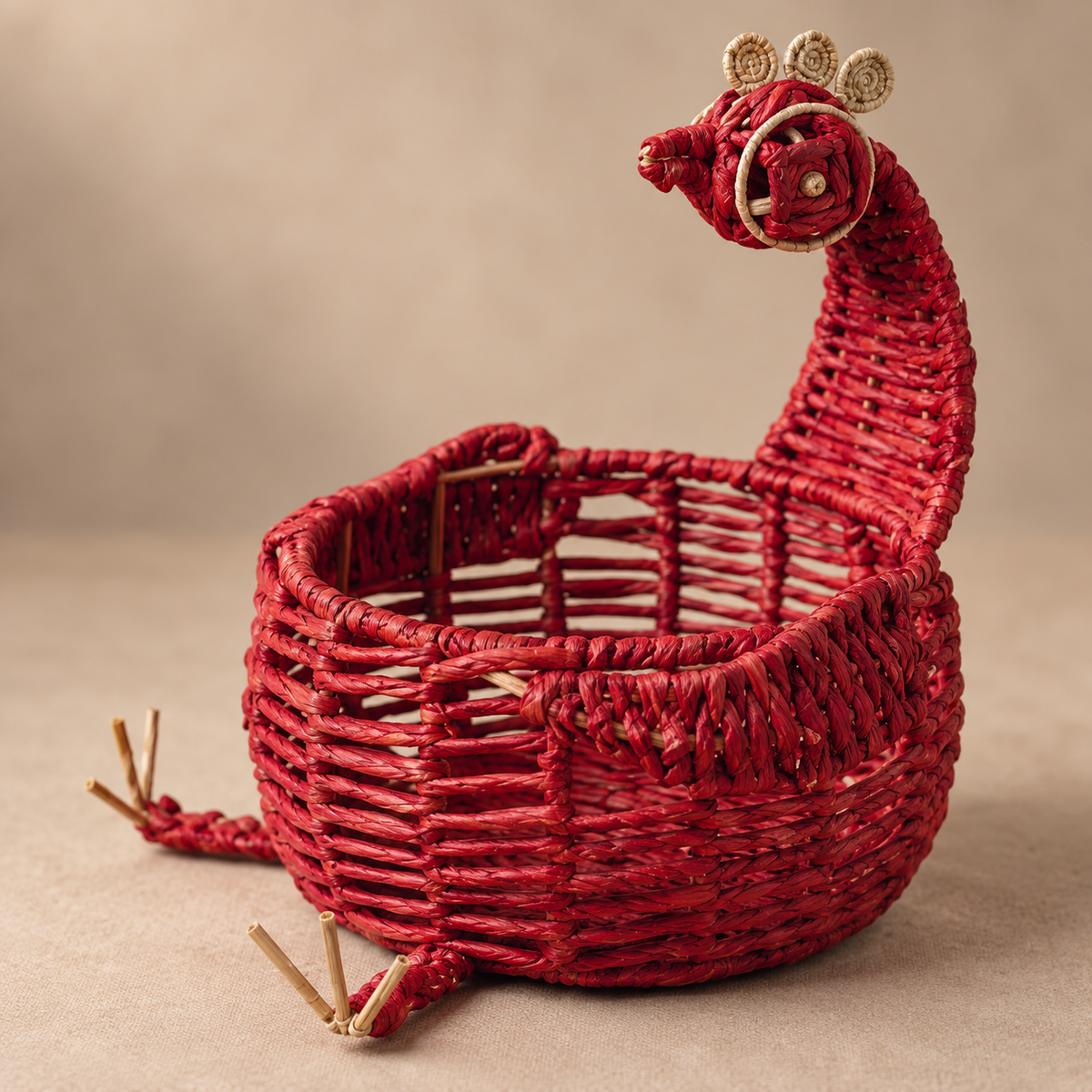 Peacock Rafia basket