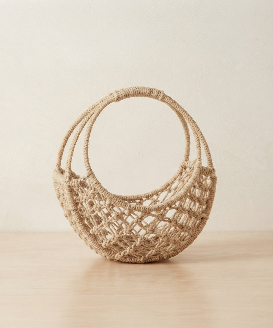 Large Round Shape Jute Storage Basket