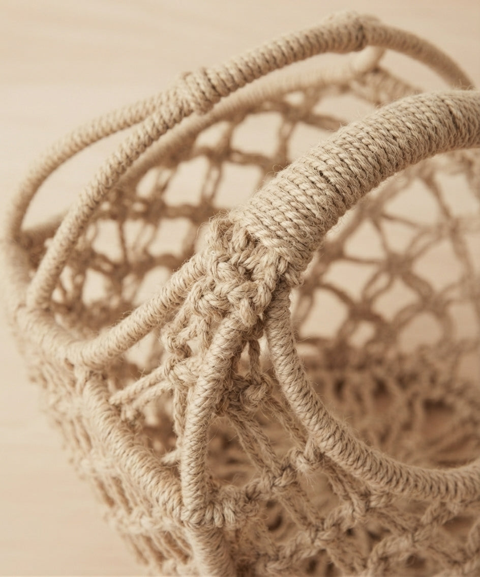 Large Round Shape Jute Storage Basket