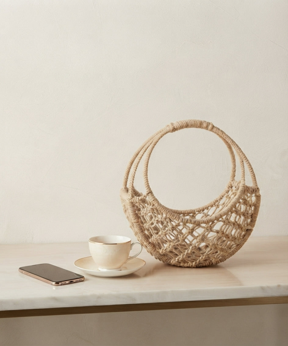 Large Round Shape Jute Storage Basket