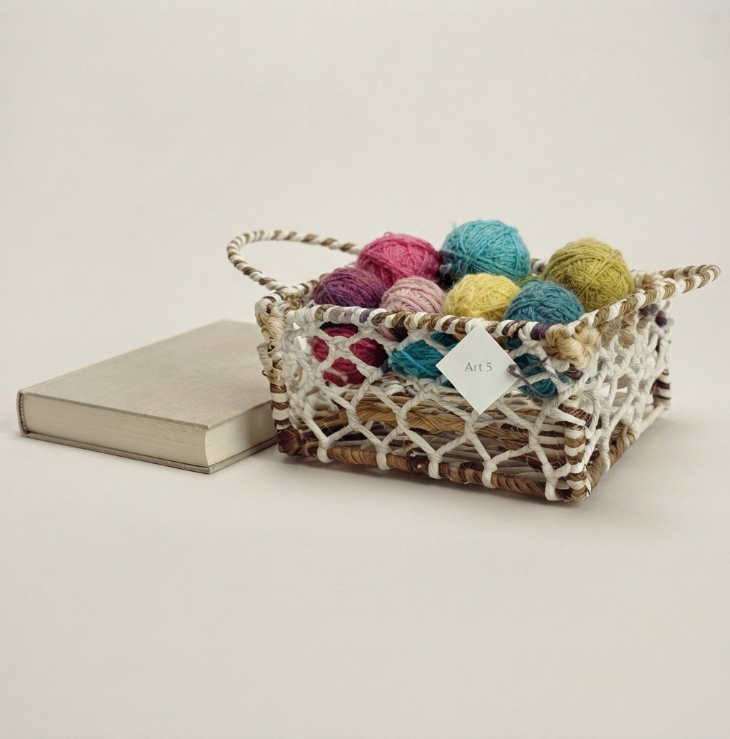 Cotton rope square Hamper basket