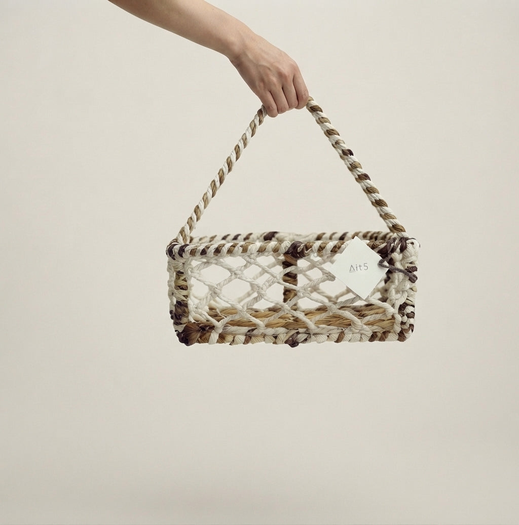 Cotton rope square Hamper basket